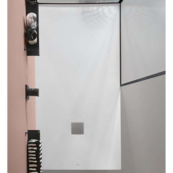 Receveur de douche rectangulaire PLANEO STONE WHITE - Receveur de douche PLANEO STONE WHITE-Dimensions:800x1200.