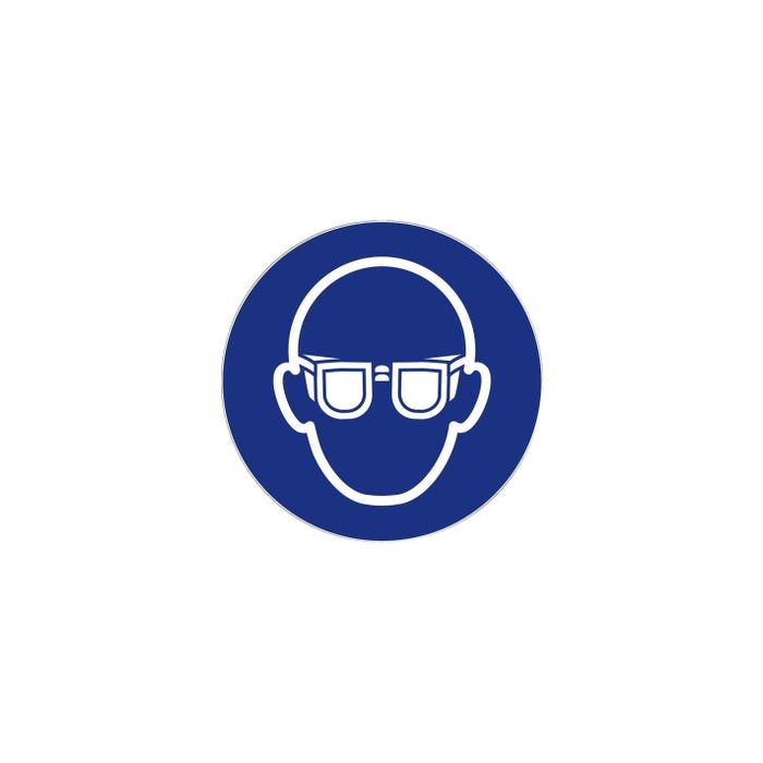 Panneau Obligation porter des lunettes de sécurité - Rigide Ø80mm - 4020600