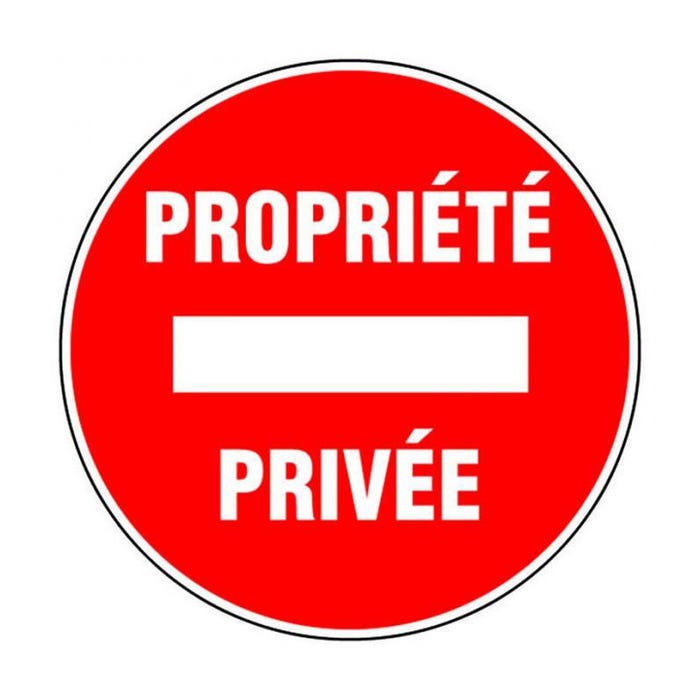 Disque d'interdiction - 'Propriété privée'