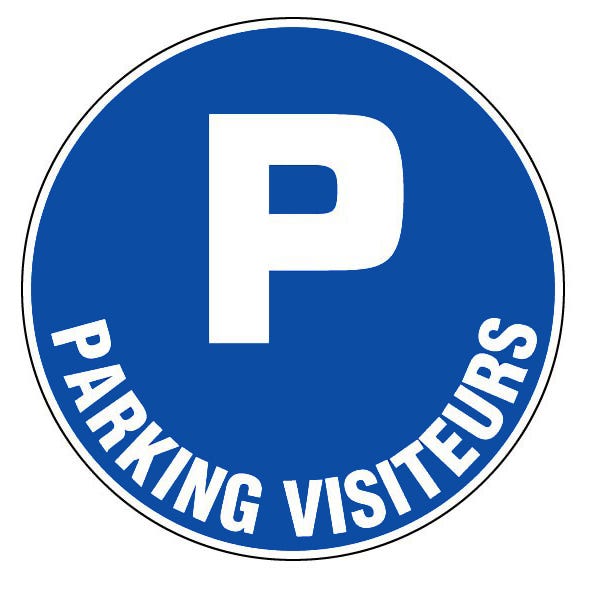 Panneau Parking visiteurs - Rigide Ø300mm - 4061290