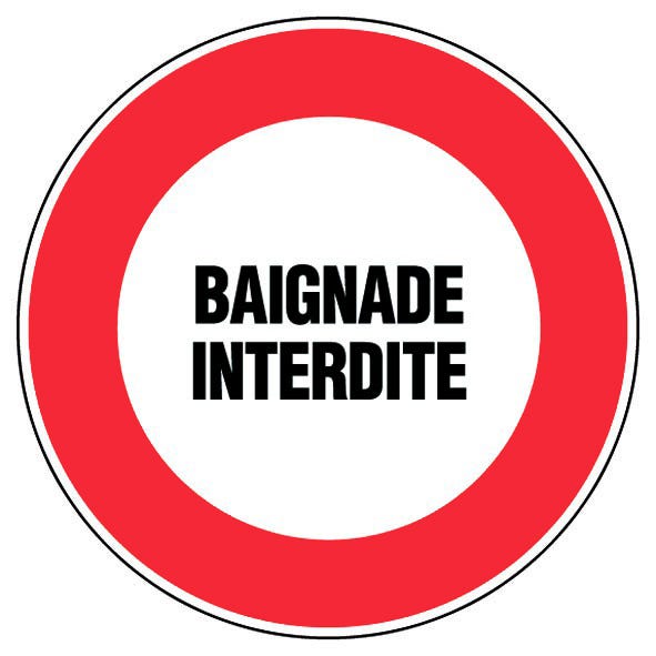 Panneau Baignade interdite - Rigide Ø300mm - 4062228