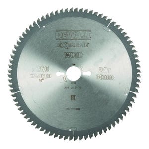 Dewalt DT4280-QZ Lame de scie circulaire stationnaire Extreme Workshop 260x30mm 80 dents