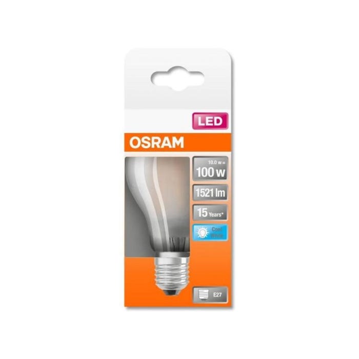 OSRAM Ampoule LED Standard verre dépoli - 10W équivalent 100W E27 - Blanc froid