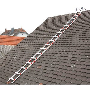 Echelle de toit alu avec crochet - Ecartement des barreaux 28cm - Longueur 4.48m - HIM4538/280/448