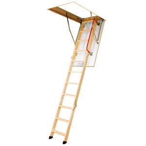 Escalier escamotable bois - Hauteur sous plafond 3.05m - Trémie 60x130cm - LWK60130-3
