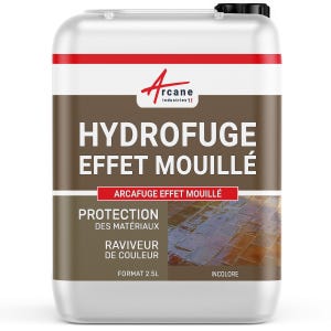 Hydrofuge Terrasse - Imperméabilisant Effet Mouillé - ARCAFUGE EFFET MOUILLÉ - 2.5 L (jusqu'à 25 m²) - - ARCANE INDUSTRIES