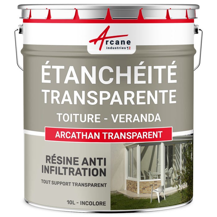 étanchéité transparente véranda tuile verre polycarbonate peinture résine - 10 LARCANE INDUSTRIES