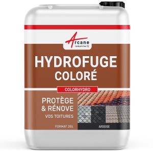 Hydrofuge Coloré Tuile et Toiture - COLORHYDRO - 20 L (jusqu à 80m²) - Ardoise - RAL 9004 - ARCANE INDUSTRIES