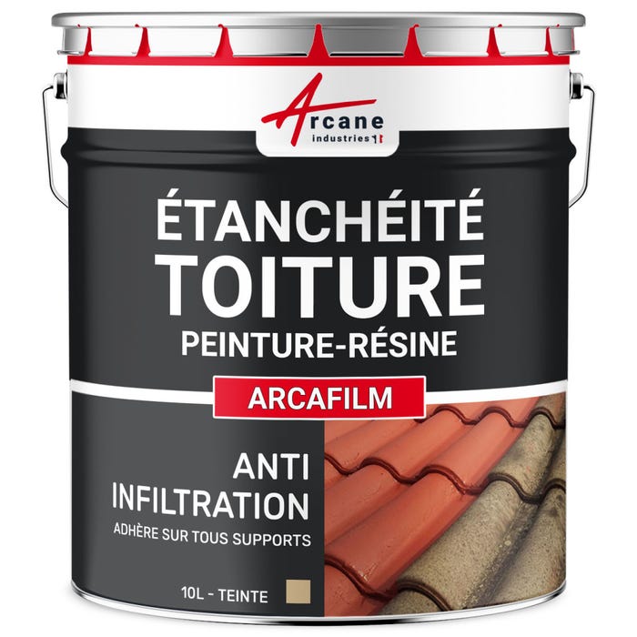 Résine étanchéité Coloré - Revêtement Pour Toiture Et Tuile : Arcafilm Paille - 10 L - Arcane Industries