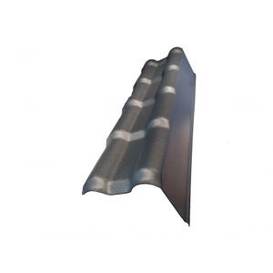 Profil de rive partie droite pour toiture PVC mini 94 x 37,5 cm Gris anthracite, l : 37,5 cm, L : 94 cm