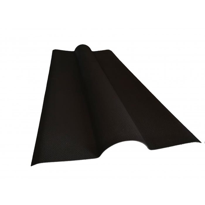 Faîtière bitumée pour toiture ondulée L 1 m / l 44 cm Noir, E : 0.1cm, l : 44 cm, L : 1 m