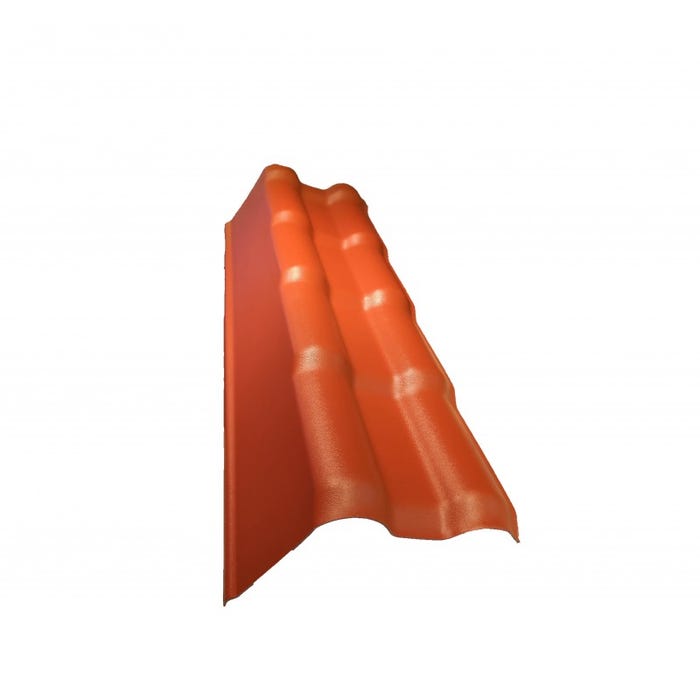 Profil de rive gauche pour toiture PVC mini 94 x 37,5 cm Terre cuite, l : 37,5 cm, L : 94 cm