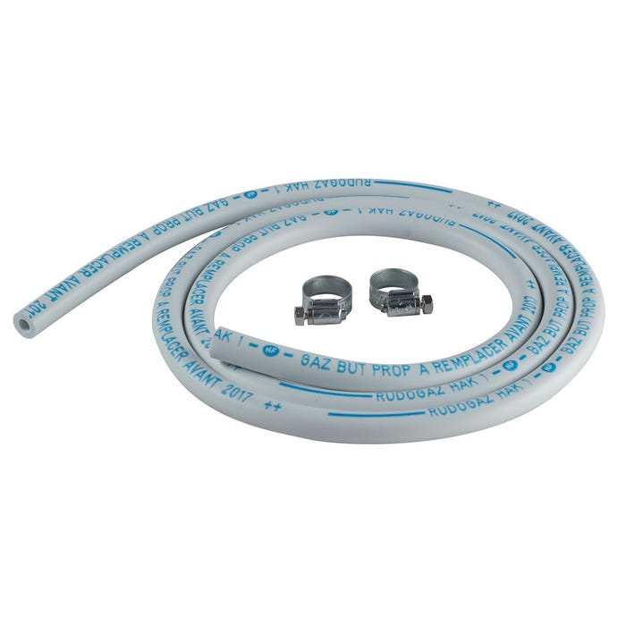 Tuyaux PVC Normagaz 6 x 12mm + 2 colliers de serrage