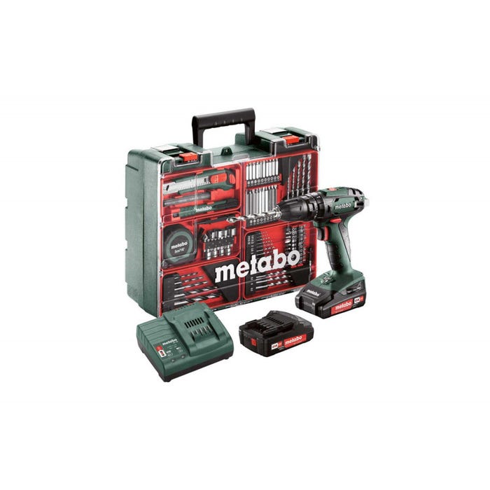 METABO perceusse percussion SB18 + atelier mobile + 2batteries 2Ah