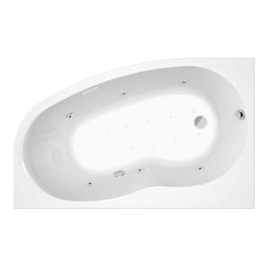 Baignoire balnéo ELBA DUO DROITE ESSENTIA - massage eau + air- tablier acrylique inclus 160 x 100 cm