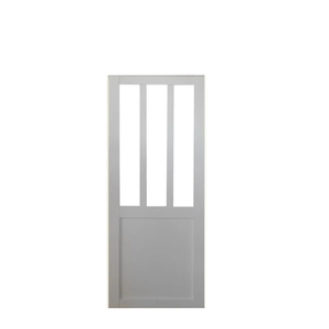 Porte Coulissante Atelier Blanc H204 x L83 GD MENUISERIES