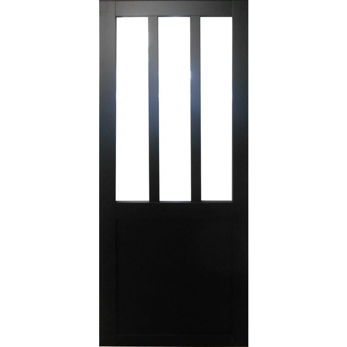 Porte Coulissante Atelier Noir H204 x L63 GD MENUISERIES