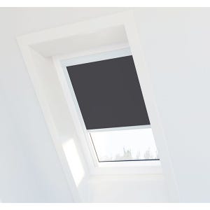 Store Occultant Gris Anthracite Compatible Velux ® Mk04 - Ossature Blanche