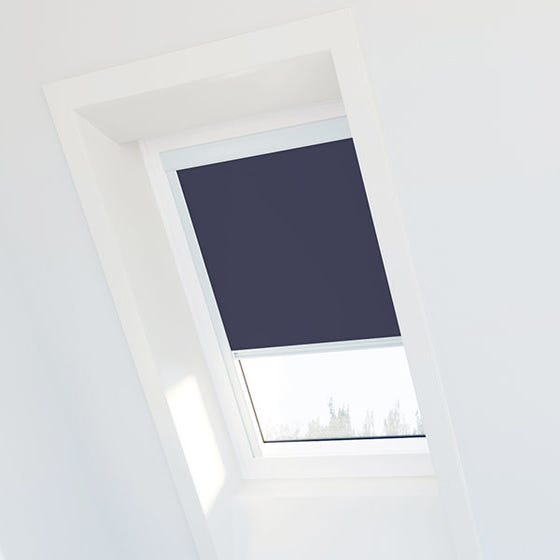 Store Occultant Bleu compatible Velux ® Mk04 - Ossature Blanche