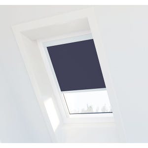 Store Occultant Bleu Compatible Velux ® Sk08 - Ossature Blanche