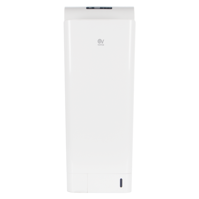 Sèche-mains automatique à air pulsé 350 m3/h 1850 W couleur blanc avec lampe germicide UV Super Dry Vortice