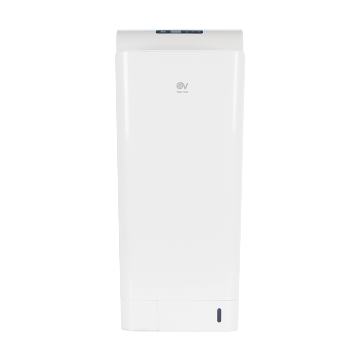 Sèche-mains automatique à air pulsé 350 m3/h 1850 W couleur blanc avec lampe germicide UV Super Dry Vortice