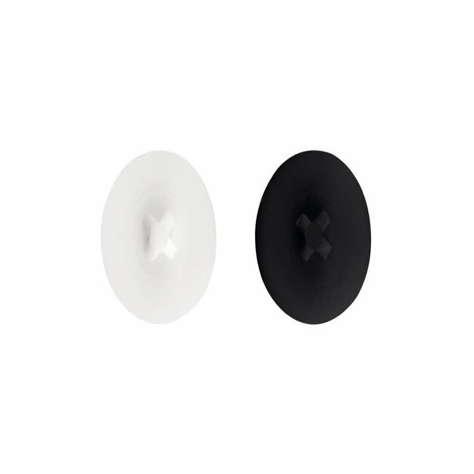 (Boite de 1000) Capuchon blanc et noir pour vis PVC-71 4,8 Blanc