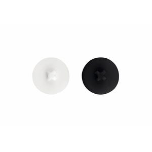 (Boite de 1000) Capuchon blanc et noir pour vis PVC-71 4,8 Blanc