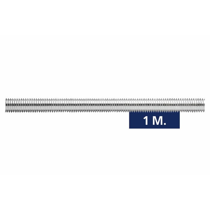 Tige filetée 1 mètre - Zinguée M14 x 1000 - Boite de 10