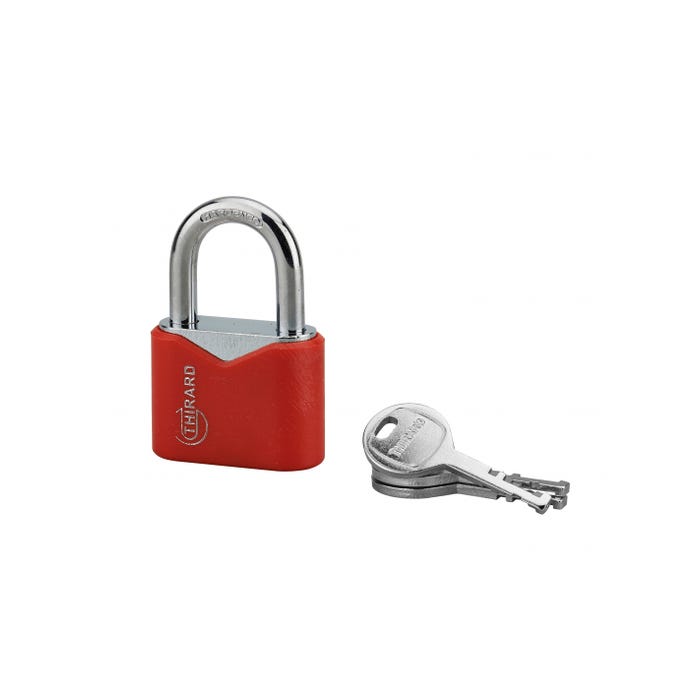 THIRARD - Cadenas à clé Ruby Color, acier, intérieur, anse acier, 50mm, 3 clés
