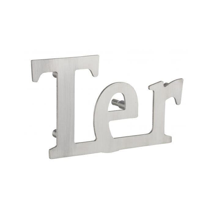 THIRARD - Lettre TER inox H.76mm à visser