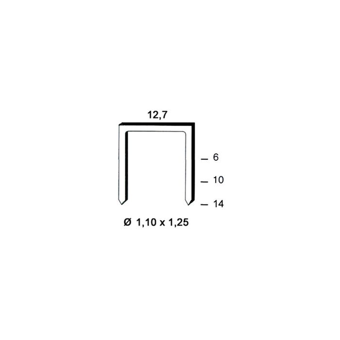 4480 agrafes polymères 81P-10 - 12,7 x 10 x D. 1,1 x 1,25 mm - 6611059 - Alsafix