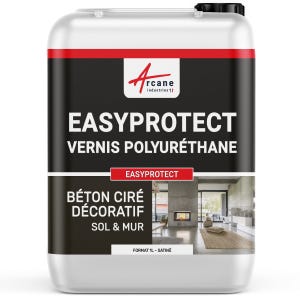 Vernis Pu Beton Cire Sols - Easyprotect - - 10 M² - Satinée - Arcane Industries