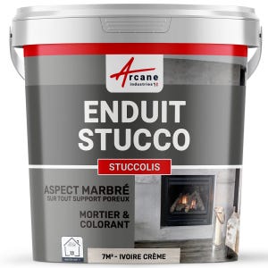 Mortier + Teinte - Stucco (sans Primaire Ni Finition) - Stuccolis Mortier + Teinte - Ivoire Crème - Jusqu'à 7 M²