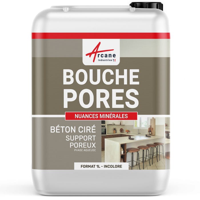 BOUCHE PORES POUR BETON CIRE - 1 L - - ARCANE INDUSTRIES