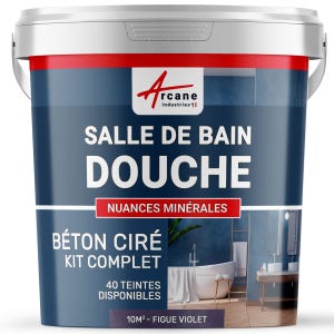 Kit Béton Ciré - Murs Salle De Bains Douche Italienne Figue - 10 M² (en 2 Couches) - Arcane Industries