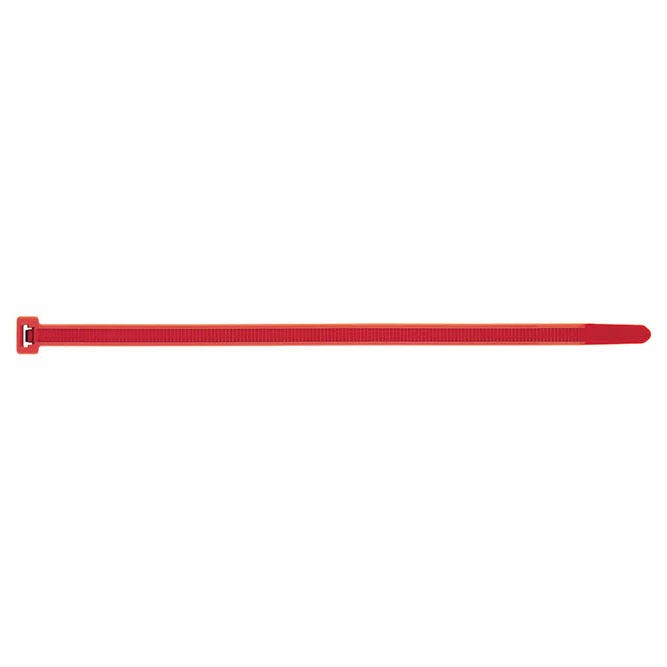 (Boite de 100) Collier de serrage - Couleurs Rouge - Nylon 3,6 x 200 mm