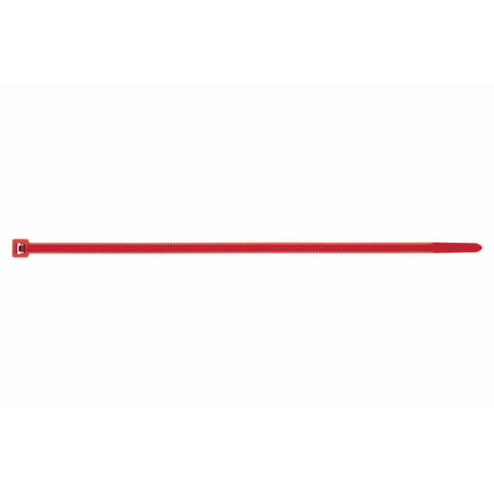 (Boite de 100) Collier de serrage - Couleurs Rouge - Nylon 3,6 x 140 mm