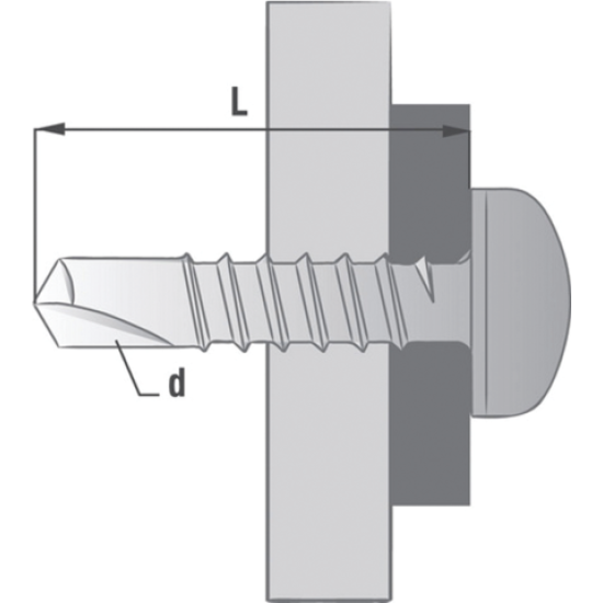 Vis autoperceuse tête cylindrique empreinte Philips acier zingué (boîte) SCELL-IT - Ø mm: 3.9 - Long. mm: 19 - Qté / boîte: 500
