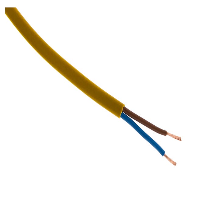 Câble d'alimentation électrique HO3VVH2-F 2x 0,75 Or - 5m