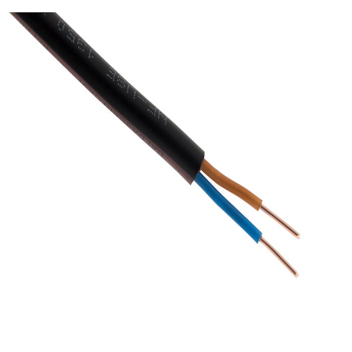 Câble d'alimentation électrique U1000R2V 2x1,5 Noir - 100m
