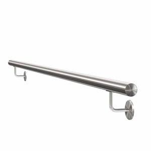 MAIN-COURANTE INOX A 2 SUPPORTS PRÊT-Â-POSER 120