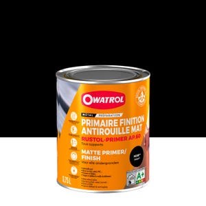 Primaire et finition mat antirouille Owatrol RUSTOL PRIMER AP 60 Noir (ow26) 0.75 litre
