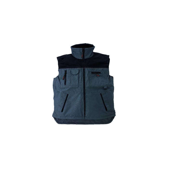 RIPSTOP Gilet Froid gris/noir, Polyester Ripstop + Polaire 280g/m² - COVERGUARD - Taille 2XL