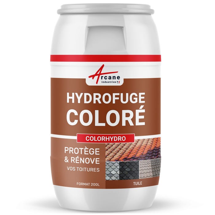 Hydrofuge Coloré Tuile et Toiture - COLORHYDRO - 200 L - Tuile - RAL 8004 - ARCANE INDUSTRIES