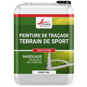 PEINTURE TERRAIN DE FOOTBALL RUGBY - TRACE SPORT - 15 kg - Blanc - ARCANE INDUSTRIES