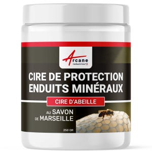CIRE PROTECTION ENDUIT STUCCO - CIRE DE PROTECTION ENDUITS MINERAUX - 250 gr - - ARCANE INDUSTRIES