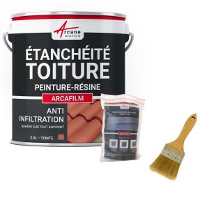 Kit Réparation Et étanchéité Tuile Et Toiture - Arcafilm Pack Tuile - 2.5 L (jusqu'à 1.5 M²) - Arcane Industries