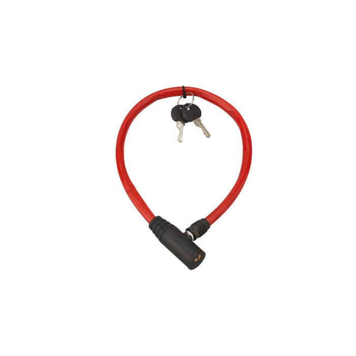 THIRARD - Antivol à clé Twisty, câble acier, vélo, 5mmx0.5m, 2 clés