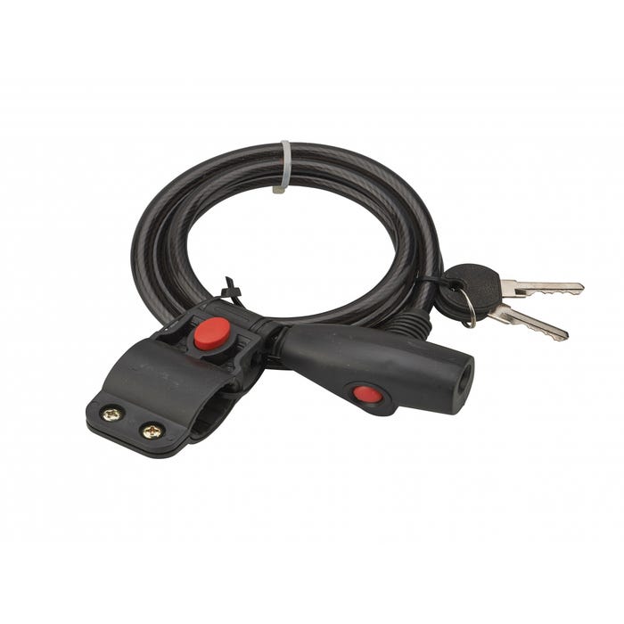THIRARD - Antivol à clé Twisty, câble acier, vélo, 8mmx1.5m, 2 clés